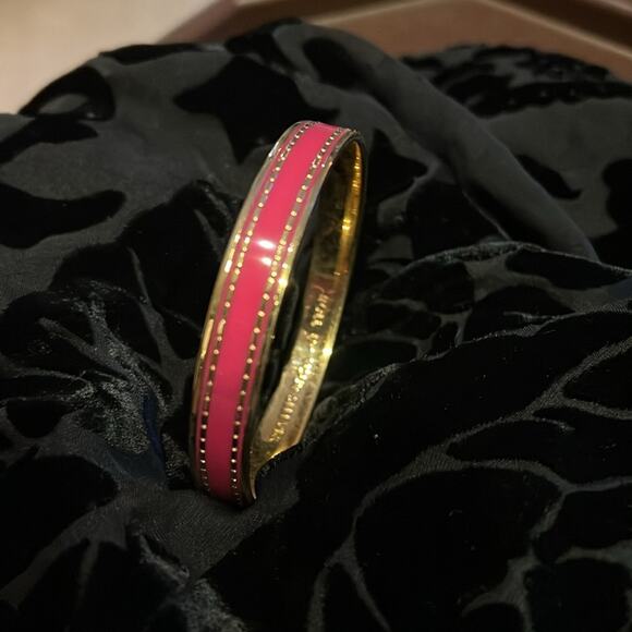 Kate Spade Pink and Gold Striped Bangle - Picture 4 of 4